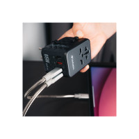 Produktbild för Verbatim UTA-05 strömadapter - GaN III, universell - 2 x USB-C, 2 x USB - 65 Watt