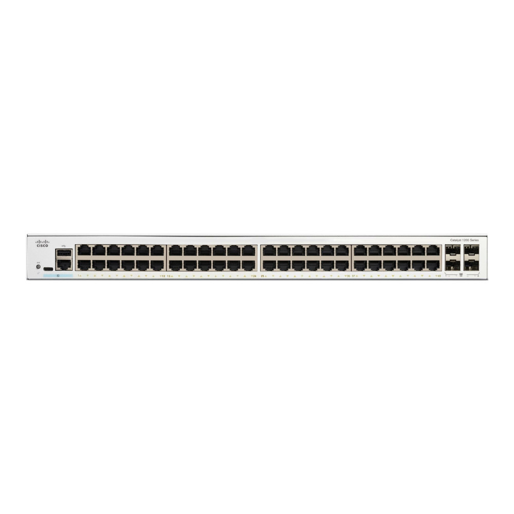 Produktbild för Cisco Catalyst 1200-48T-4G - switch - 48 portar - smart - rackmonterbar