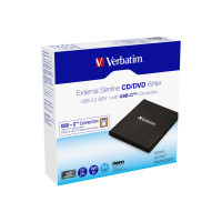 Produktbild för Verbatim Slimline - DVD±RW-enhet (±R DL) - USB 3.2 Gen 1 - extern