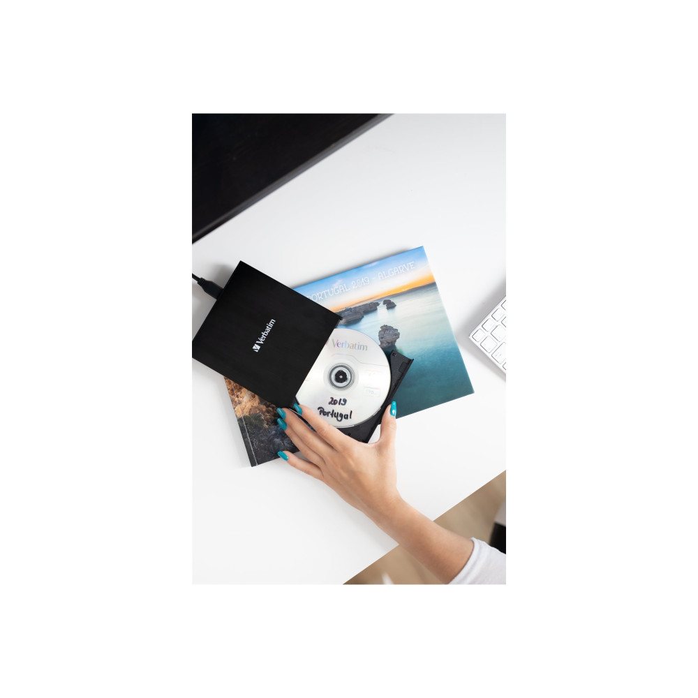 Produktbild för Verbatim Slimline - DVD±RW-enhet (±R DL) - USB 3.2 Gen 1 - extern