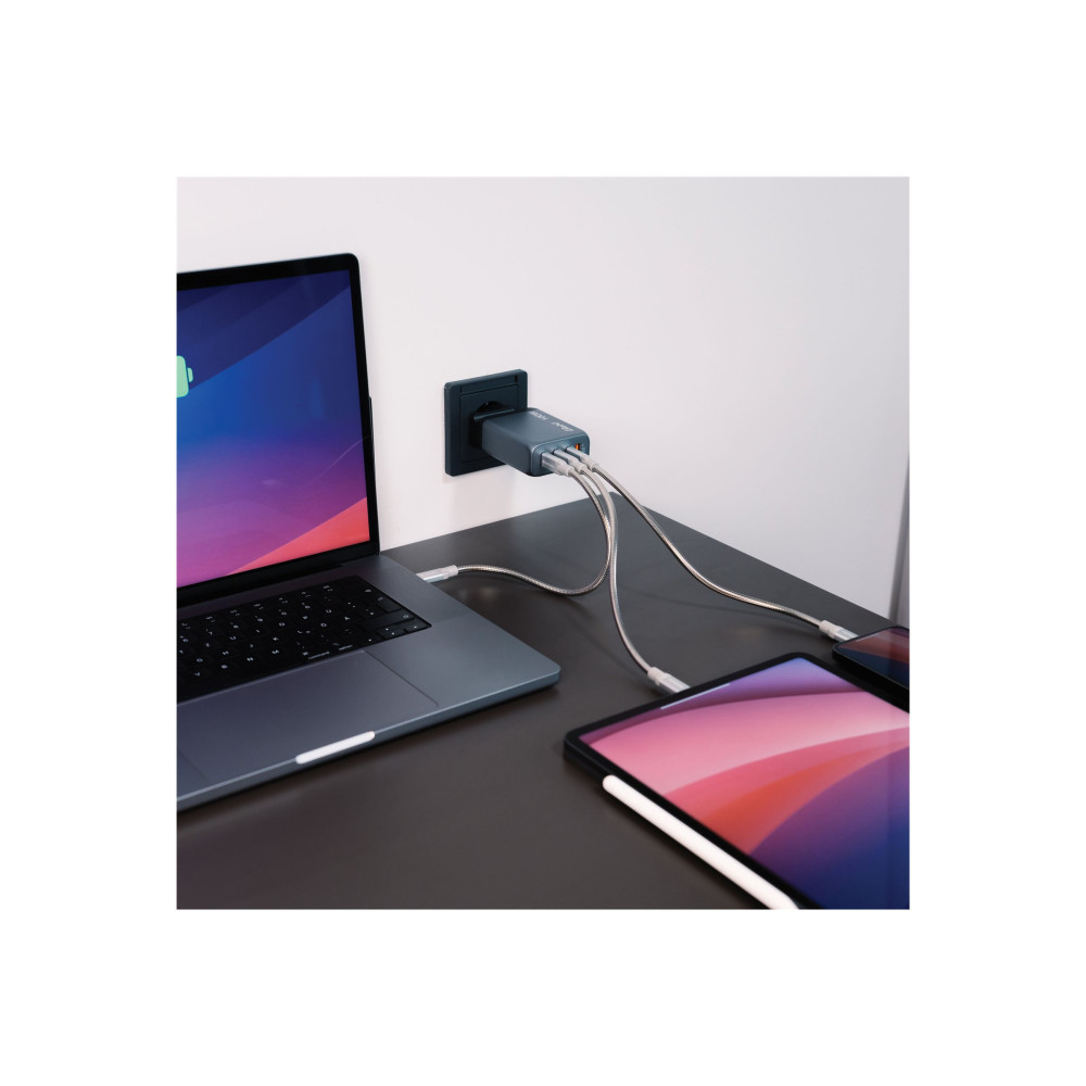 Produktbild för Verbatim strömadapter - GaN - 3 x USB-C, USB - 100 watt