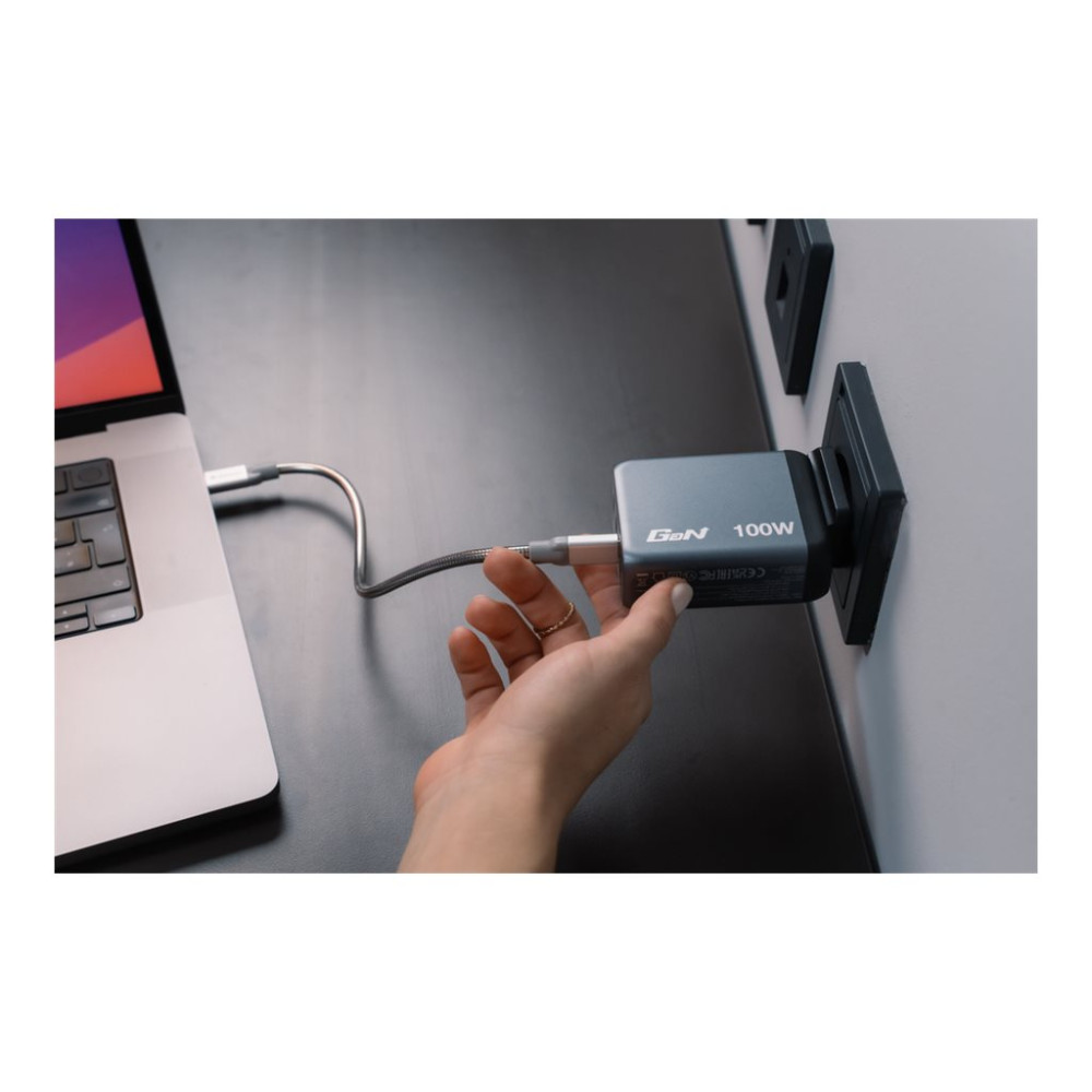 Produktbild för Verbatim strömadapter - GaN - 3 x USB-C, USB - 100 watt