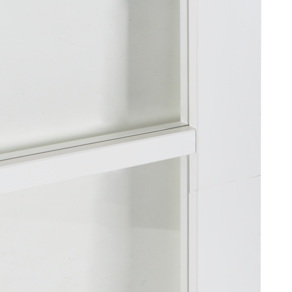 Produktbild för Skjutdörr Vit 83 x 211 cm Massivt tallträ och glas