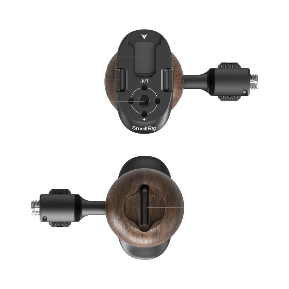 Produktbild för SmallRig 5238 Wooden Side Handle with 1/4"-20 & 3/8''-16 ARRI Locating Screws