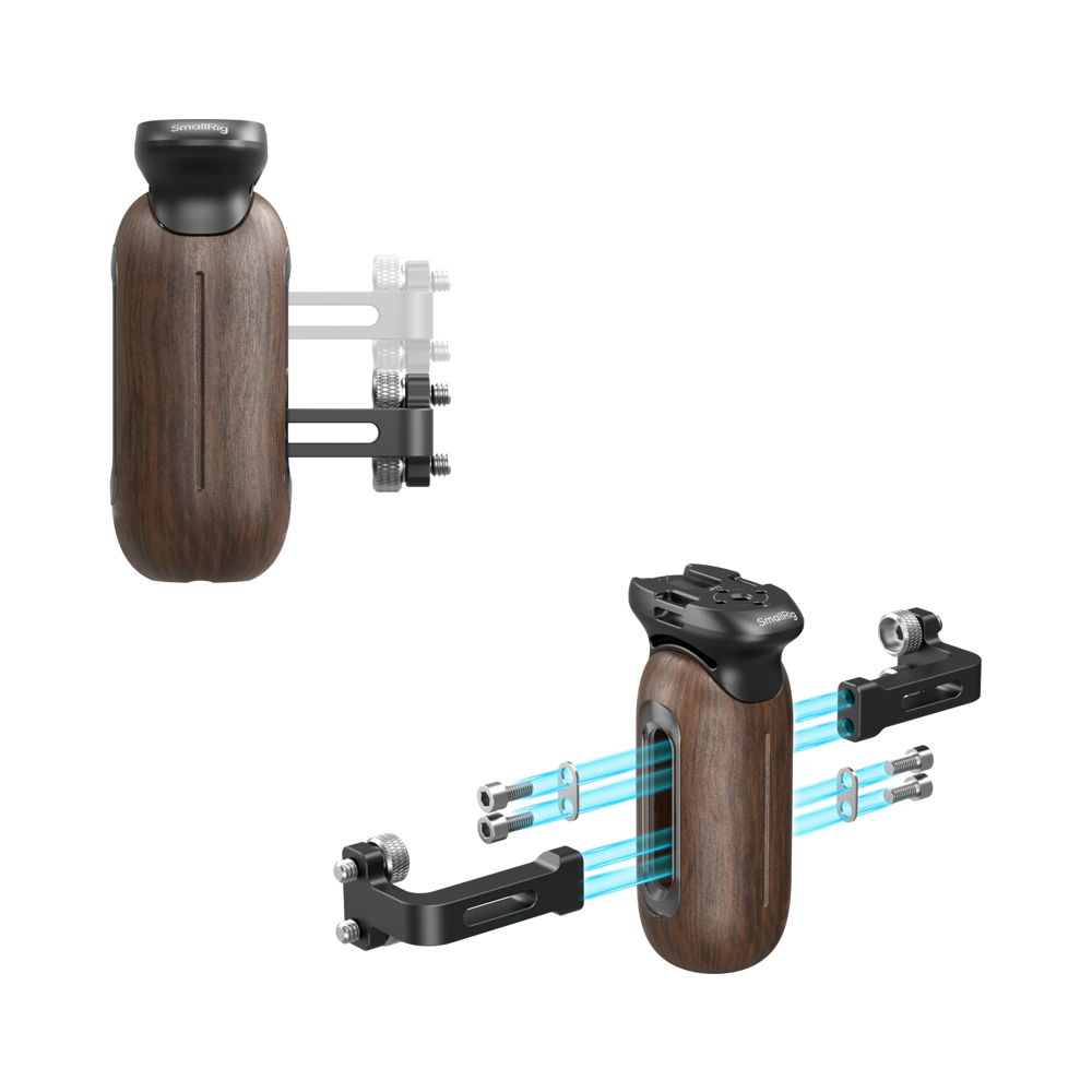 Produktbild för SmallRig 5237 Wooden Side Handle with 1/4"-20 Screw