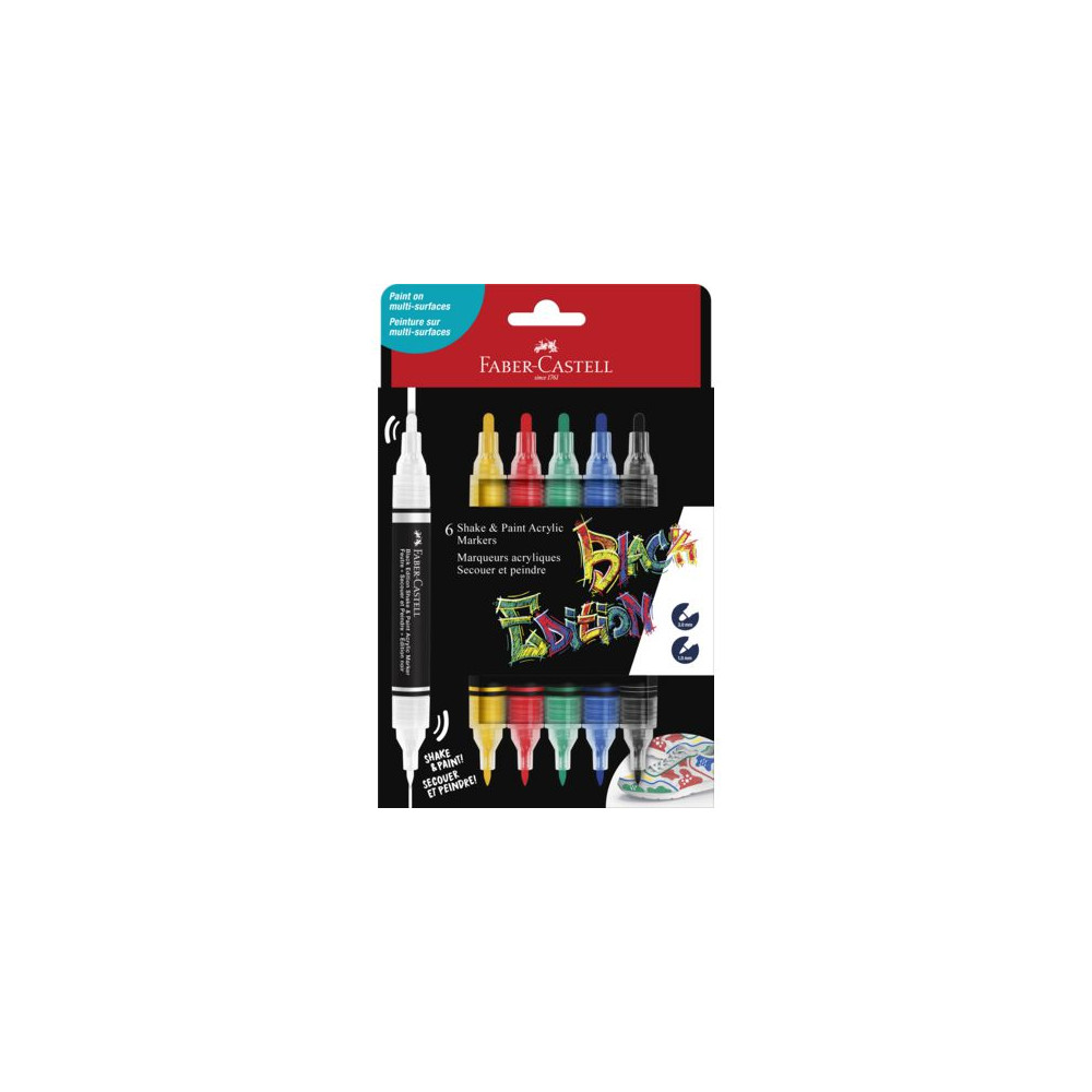 Produktbild för Fiberpenna shake&Paint metallic 6/fp