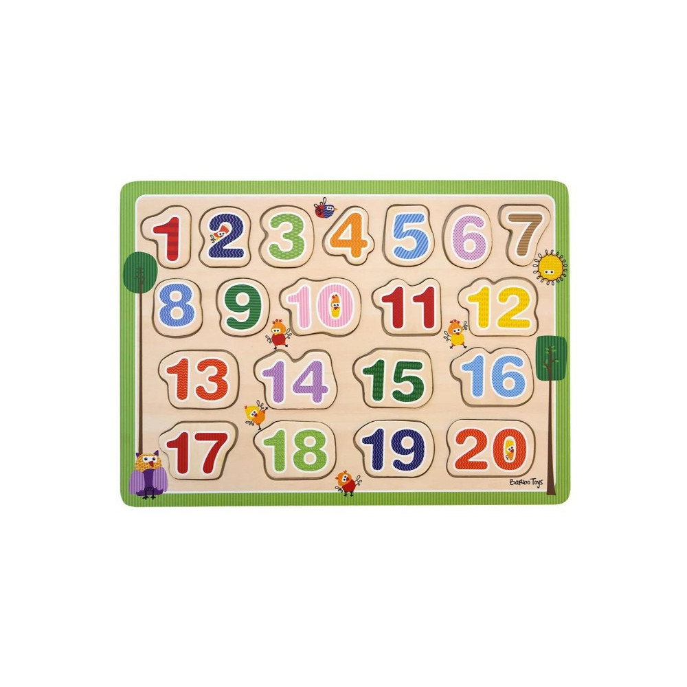 Produktbild för Barbo Classic Wooden 1-2-3 Puzzle
