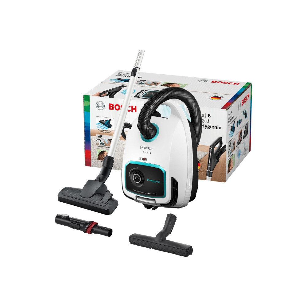 Produktbild för Bosch Serie | 6 ProHygienic BGL6HYG1 - dammsugare - med behållare - vit / svart