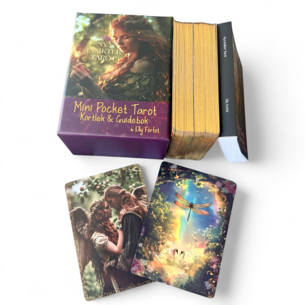 Produktbild för Mini Pocket Tarot- Kortlek & guidebok (Svenska)