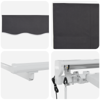 Produktbild för Markisram Antracit 300 x 200 cm Polyester med PU-beläggning