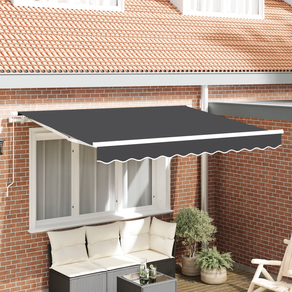 Produktbild för Utfällbar markis Antracit 300 x 200 cm tyg