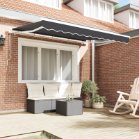 Produktbild för Utfällbar markis Antracit 300 x 200 cm tyg