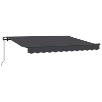 Produktbild för Utfällbar markis Antracit 300 x 200 cm tyg