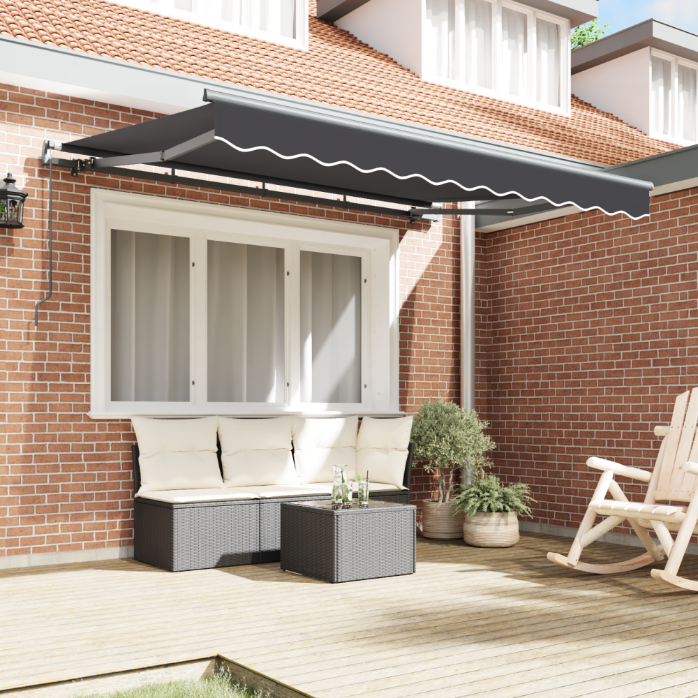 Produktbild för Utfällbar markis Antracit 300 x 200 cm tyg