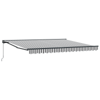 Produktbild för Markisram Antracit och vitt 400 × 300 cm