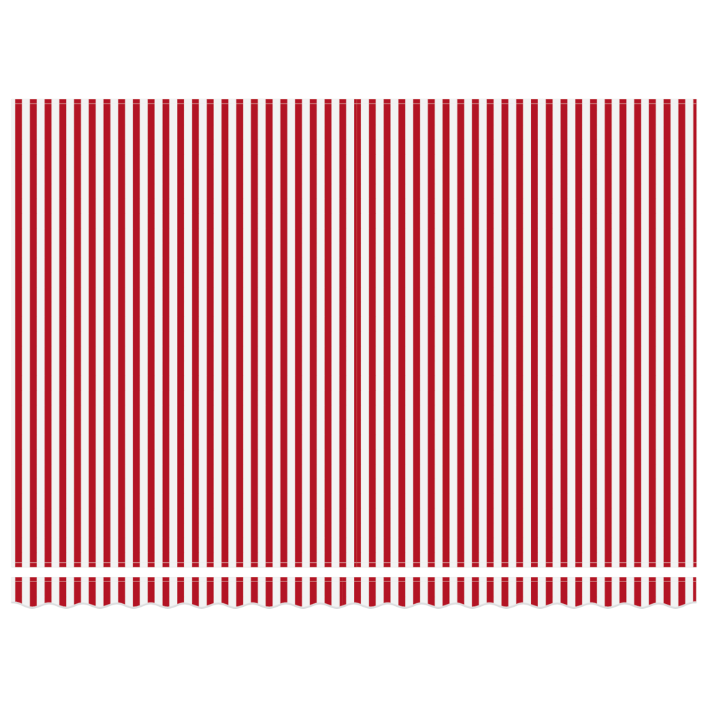 Produktbild för Markisram Röd och Vit 450 × 300 cm Polyester med PU-beläggning