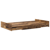 Produktbild för Förvaringssängram Gammalt trä 120 x 190 cm Konstruerat trä