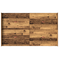 Produktbild för Förvaringssängram Gammalt trä 120 x 190 cm Konstruerat trä