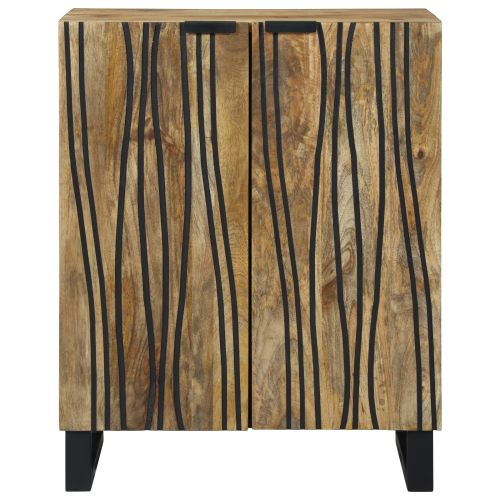vidaXL Sideboard Naturfärg 60 x 33,5 x 75 cm Massivt mangoträ