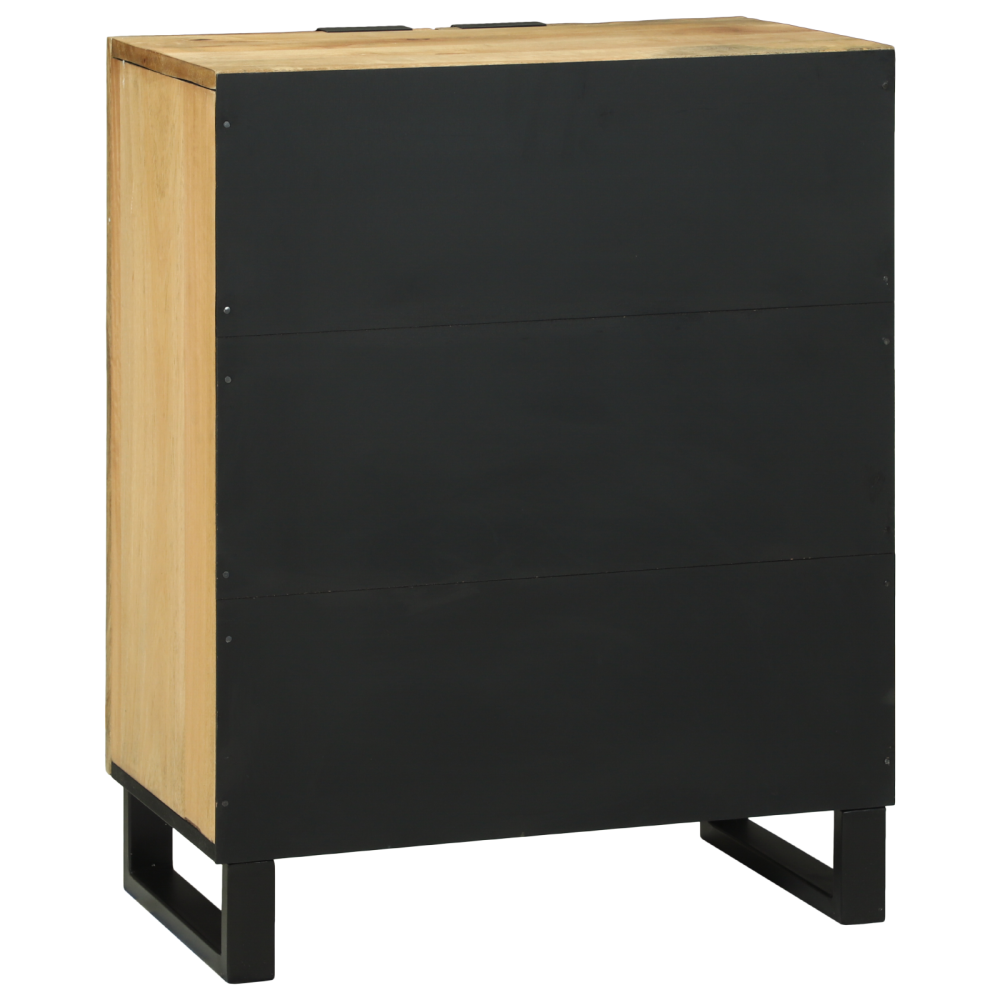 Produktbild för Sideboard Naturfärg 60 x 33,5 x 75 cm Massivt mangoträ
