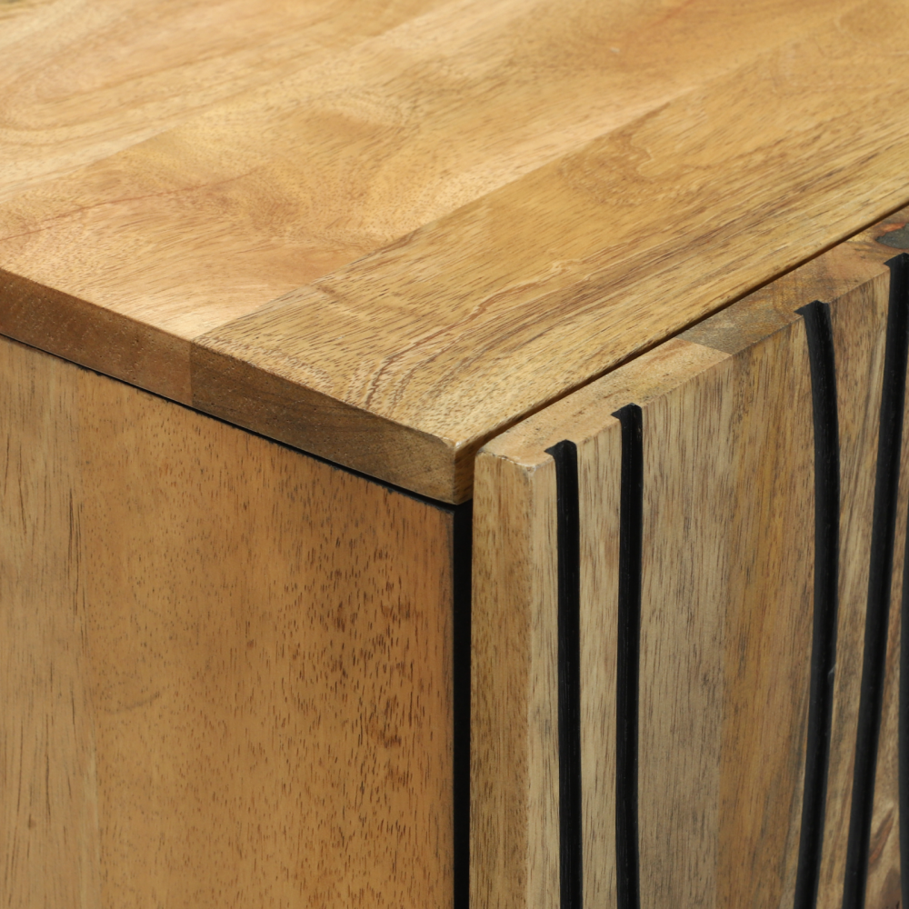Produktbild för Sideboard Naturfärg 60 x 33,5 x 75 cm Massivt mangoträ