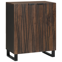 Produktbild för Sideboard Valnöt 60 x 33,5 x 75 cm Massivt mangoträ