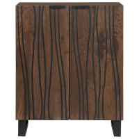 Produktbild för Sideboard Valnöt 60 x 33,5 x 75 cm Massivt mangoträ
