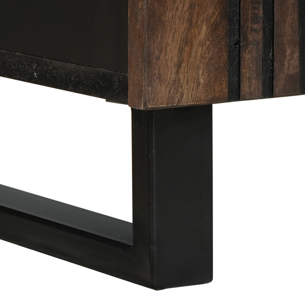 Produktbild för Sideboard Valnöt 60 x 33,5 x 75 cm Massivt mangoträ