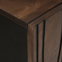 Produktbild för Sideboard Valnöt 60 x 33,5 x 75 cm Massivt mangoträ