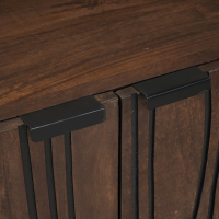 Produktbild för Sideboard Valnöt 60 x 33,5 x 75 cm Massivt mangoträ