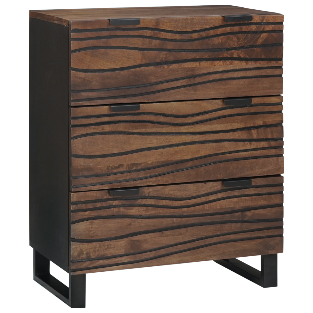 Produktbild för Sideboard med låda Brun 60 x 33.5 x 75 cm Massivt Mangoträ