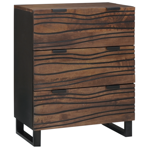vidaXL Sideboard med låda Brun 60 x 33.5 x 75 cm Massivt Mangoträ