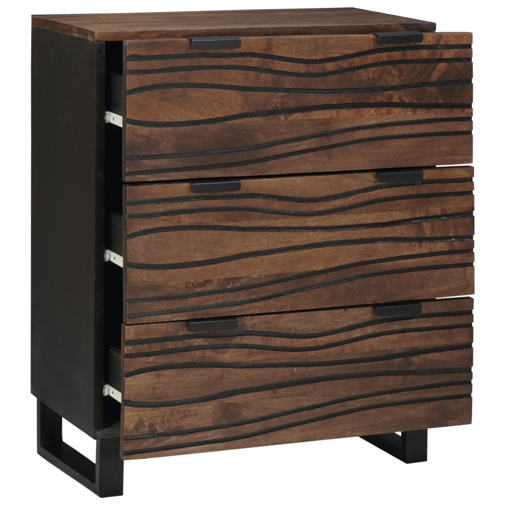 Produktbild för Sideboard med låda Brun 60 x 33.5 x 75 cm Massivt Mangoträ