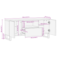 Produktbild för TV Enheter med låda Valnöt 105 x 33 x 46 cm Konstruerat trä