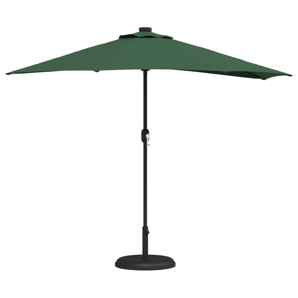 Produktbild för Trädgårdsparasol Grön 294 x 150 x 224 cm Polyester och Stål
