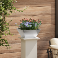 Produktbild för Trädgårdsplanterare 5 pcs Silver 35 x 35 x 15 cm Rostfritt stål