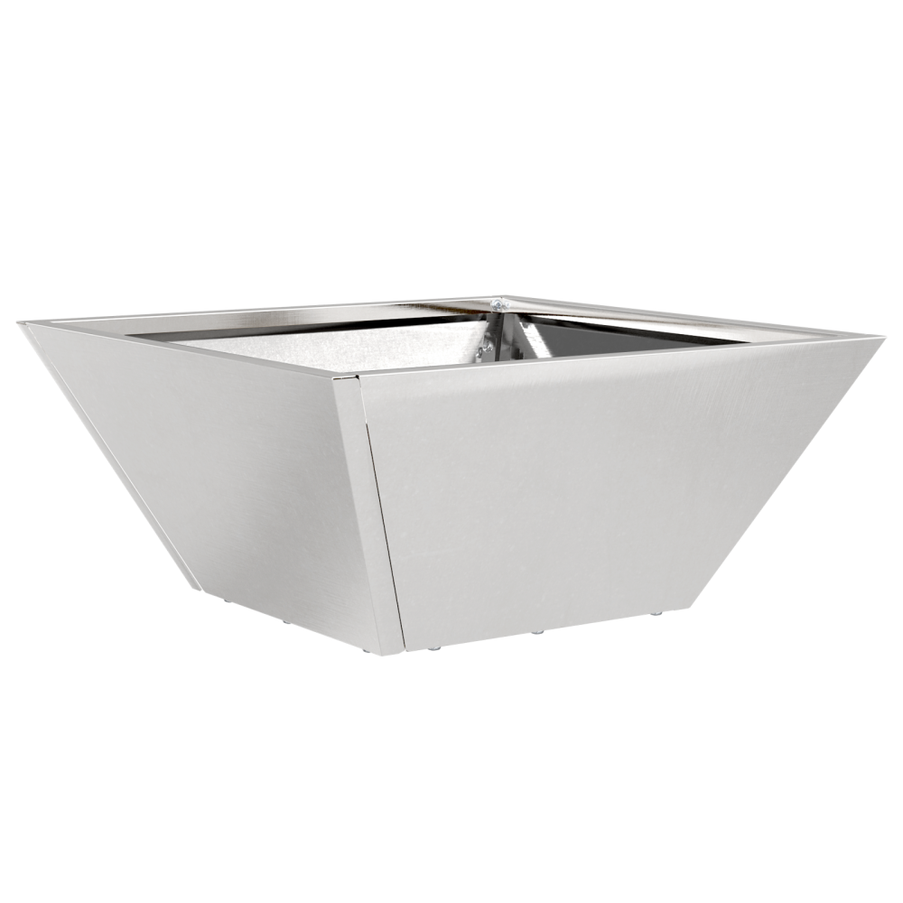 Produktbild för Trädgårdsplanterare 5 pcs Silver 35 x 35 x 15 cm Rostfritt stål