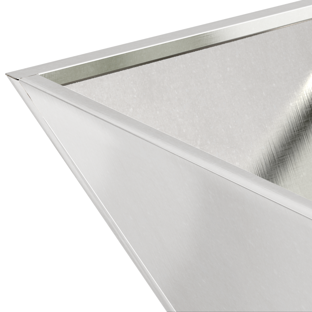 Produktbild för Trädgårdsplanterare 5 pcs Silver 35 x 35 x 15 cm Rostfritt stål