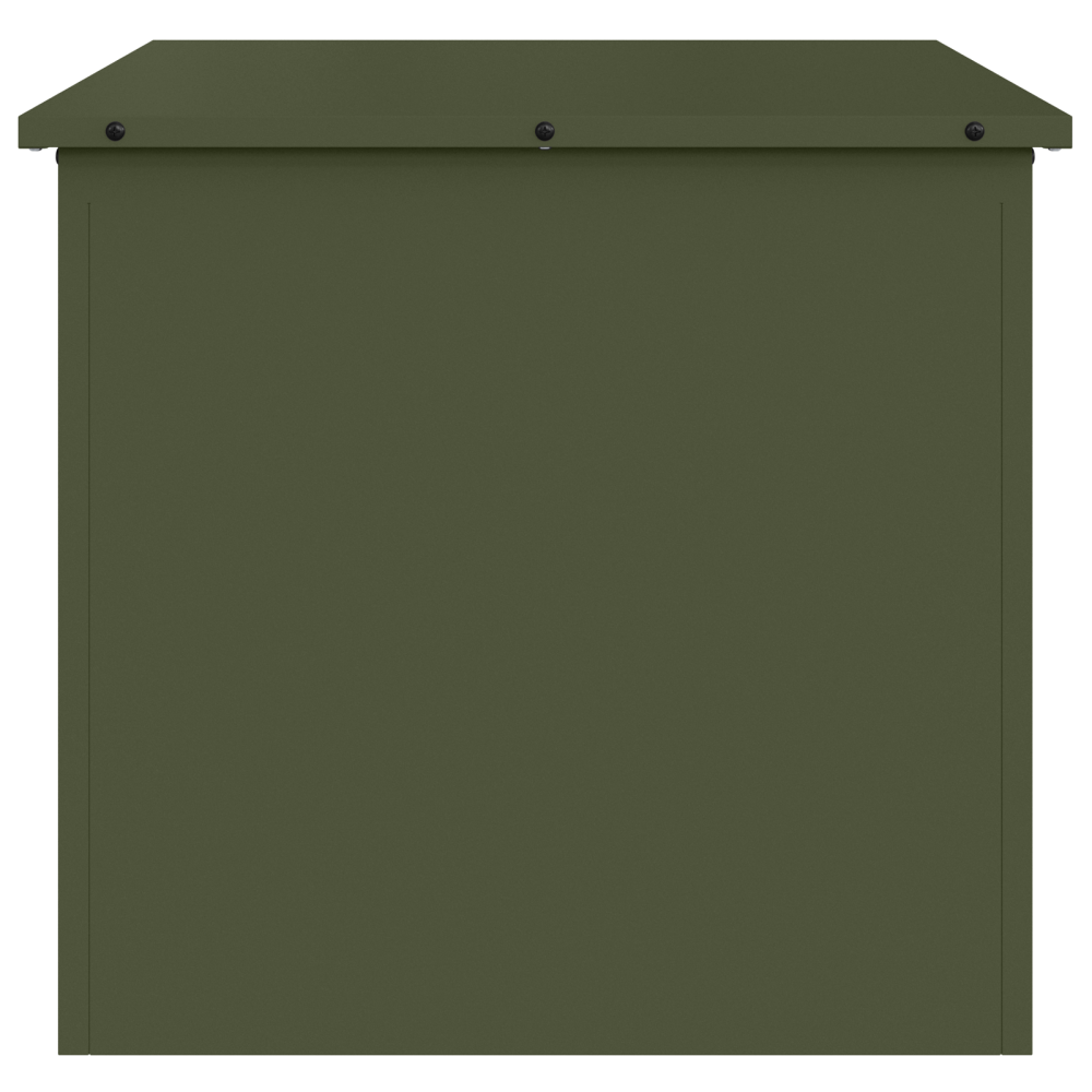 Produktbild för Trädgårdsförvaringskuddebox Stål 55 x 50,5 x 50 cm Olivgrön