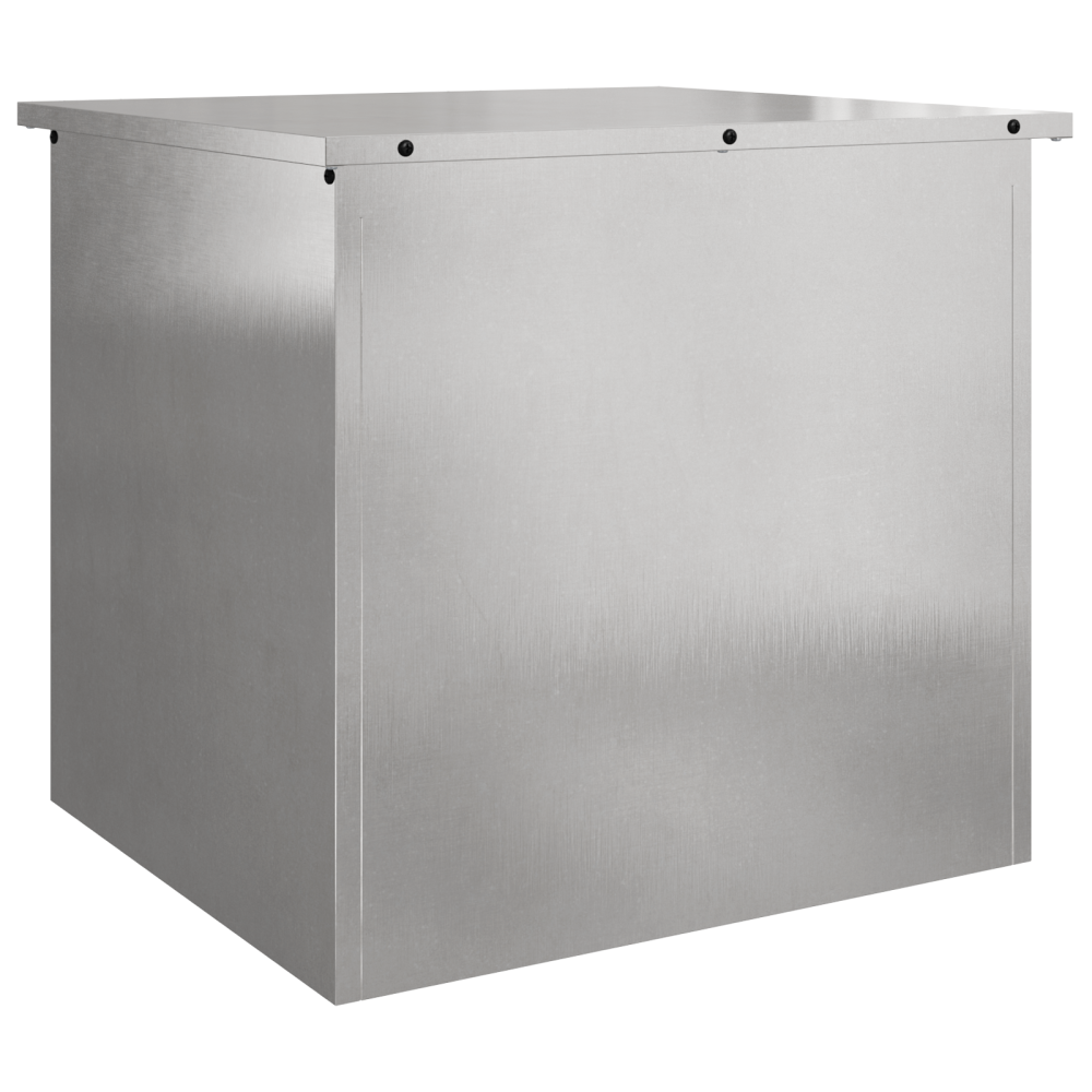 Produktbild för Utomhusförvaringslåda Silver 55 x 50,5 x 50 cm Stål