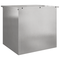 Produktbild för Utomhusförvaringslåda Silver 55 x 50,5 x 50 cm Stål