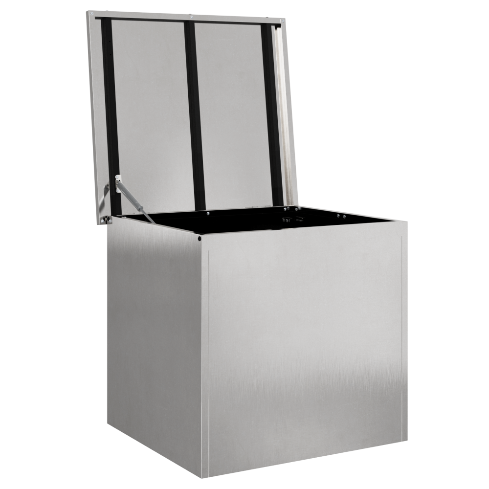 Produktbild för Utomhusförvaringslåda Silver 55 x 50,5 x 50 cm Stål