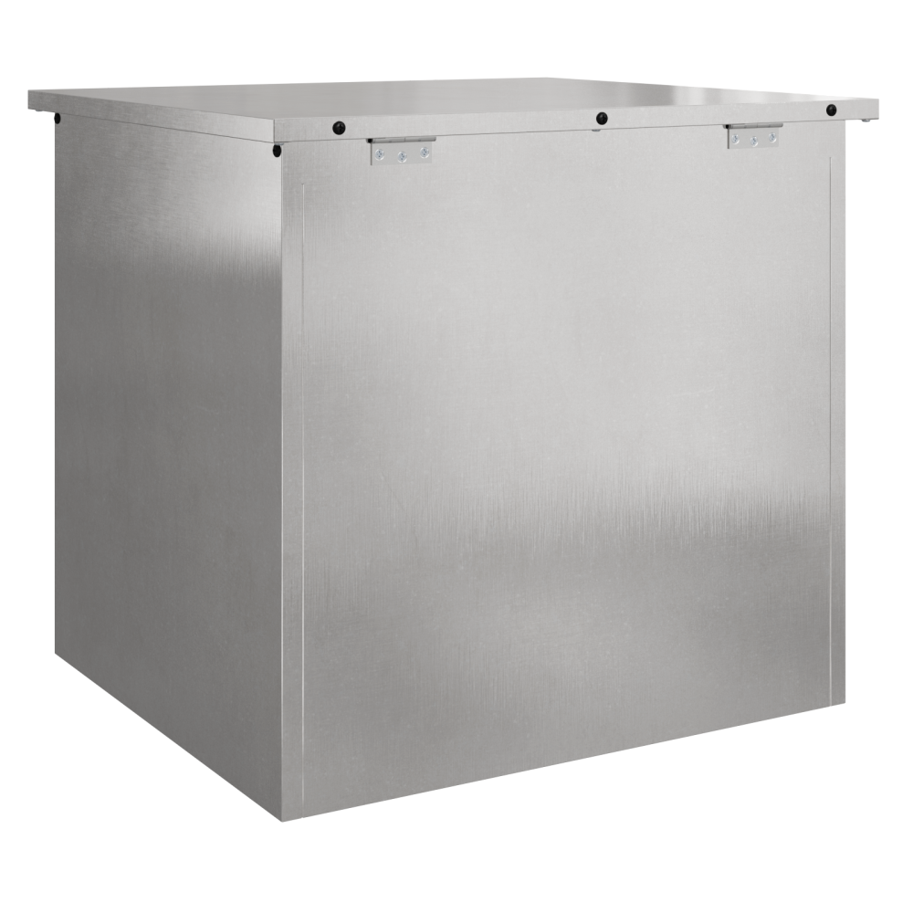 Produktbild för Utomhusförvaringslåda Silver 55 x 50,5 x 50 cm Stål