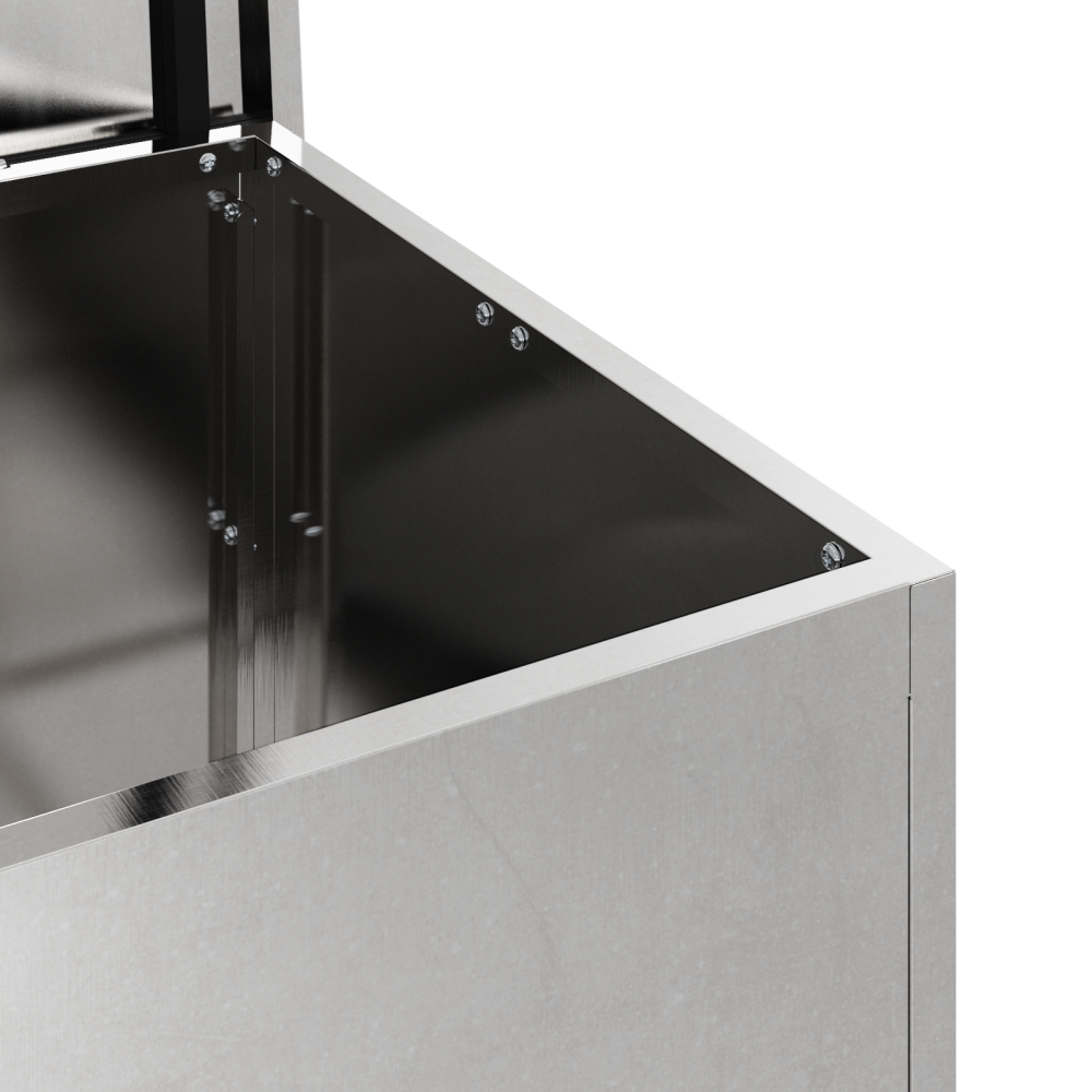 Produktbild för Utomhusförvaringslåda Silver 55 x 50,5 x 50 cm Stål