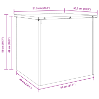 Produktbild för Utomhusförvaringslåda Silver 55 x 50,5 x 50 cm Stål