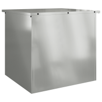 Produktbild för Utomhusförvaringslåda Silver 55 x 50,5 x 50 cm Stål