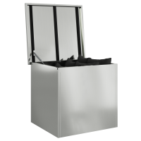 Produktbild för Utomhusförvaringslåda Silver 55 x 50,5 x 50 cm Stål