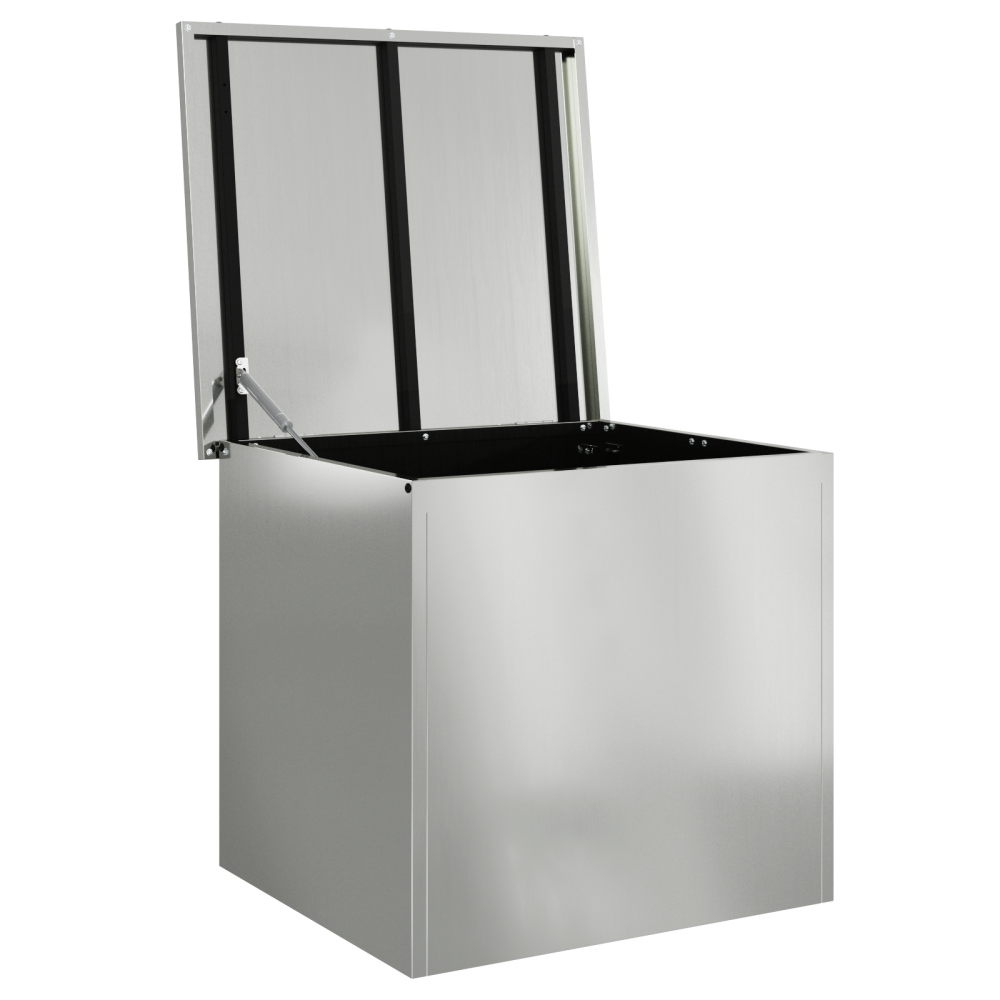 Produktbild för Utomhusförvaringslåda Silver 55 x 50,5 x 50 cm Stål