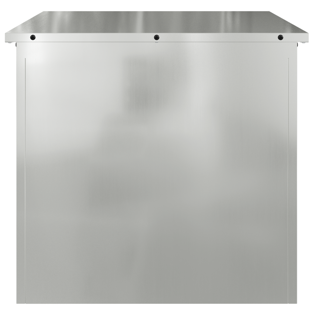 Produktbild för Utomhusförvaringslåda Silver 55 x 50,5 x 50 cm Stål