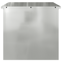 Produktbild för Utomhusförvaringslåda Silver 55 x 50,5 x 50 cm Stål